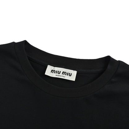 Miu Miu 26ss letter logo embroidered short sleeves
