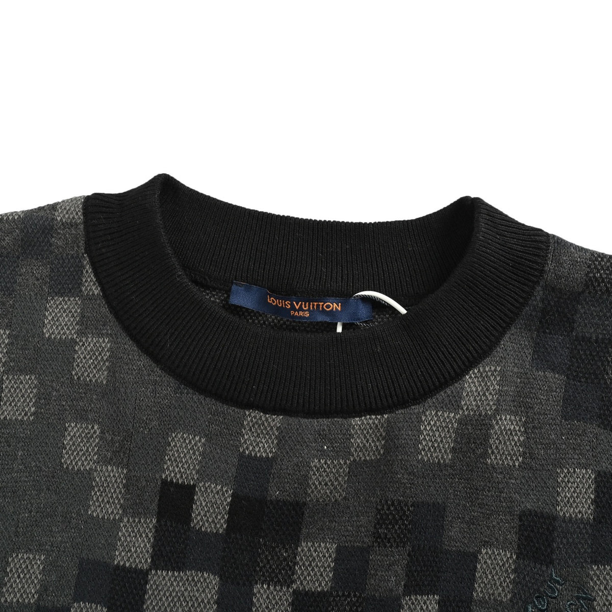 Louis Vuitton 24Fw back rivet mosaic crew neck sweater