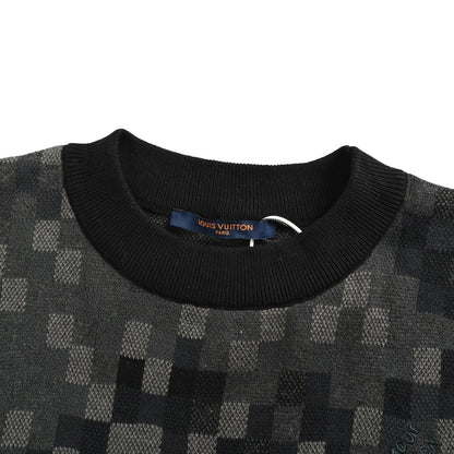 Louis Vuitton 24Fw back rivet mosaic crew neck sweater