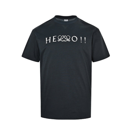 Loewe/Luo Yiwei 26ss mottled logo printed short sleeves