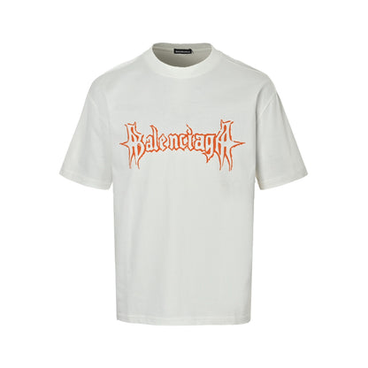 Balenciaga Gothic letter logo printed short sleeves