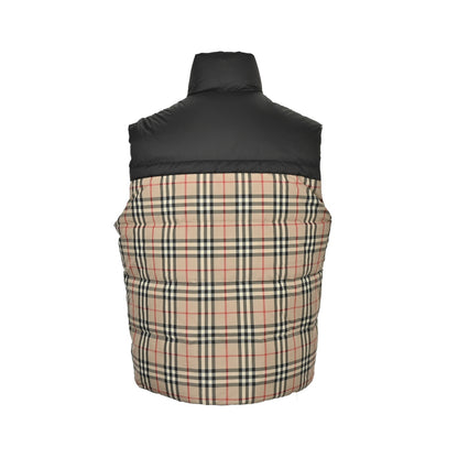 Burberry plaid reversible down vest