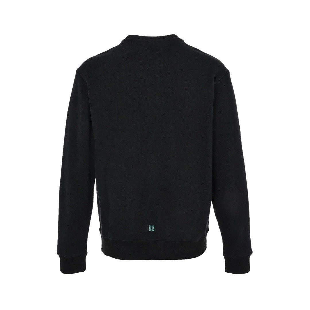 Givenchy 22Fw rainbow gradient embroidered round neck sweatshirt