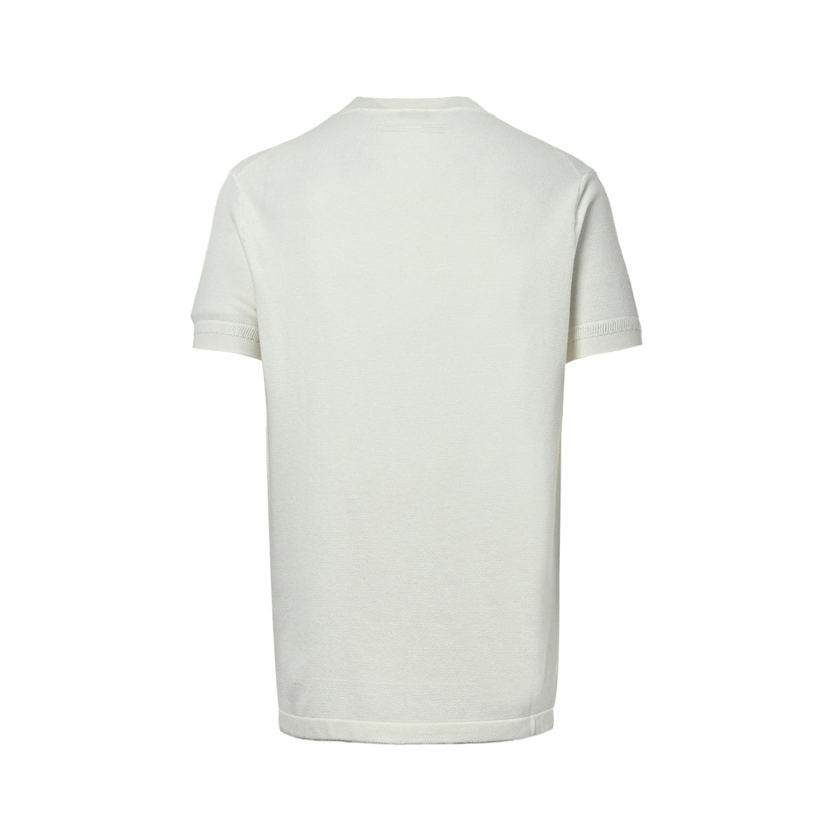 ZEGNA/ Zegna Contrast color knitted wool blend short sleeves