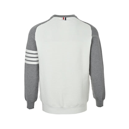 Thom Browne/Thom Brown four-bar stripe color-blocking campus knitted sweater