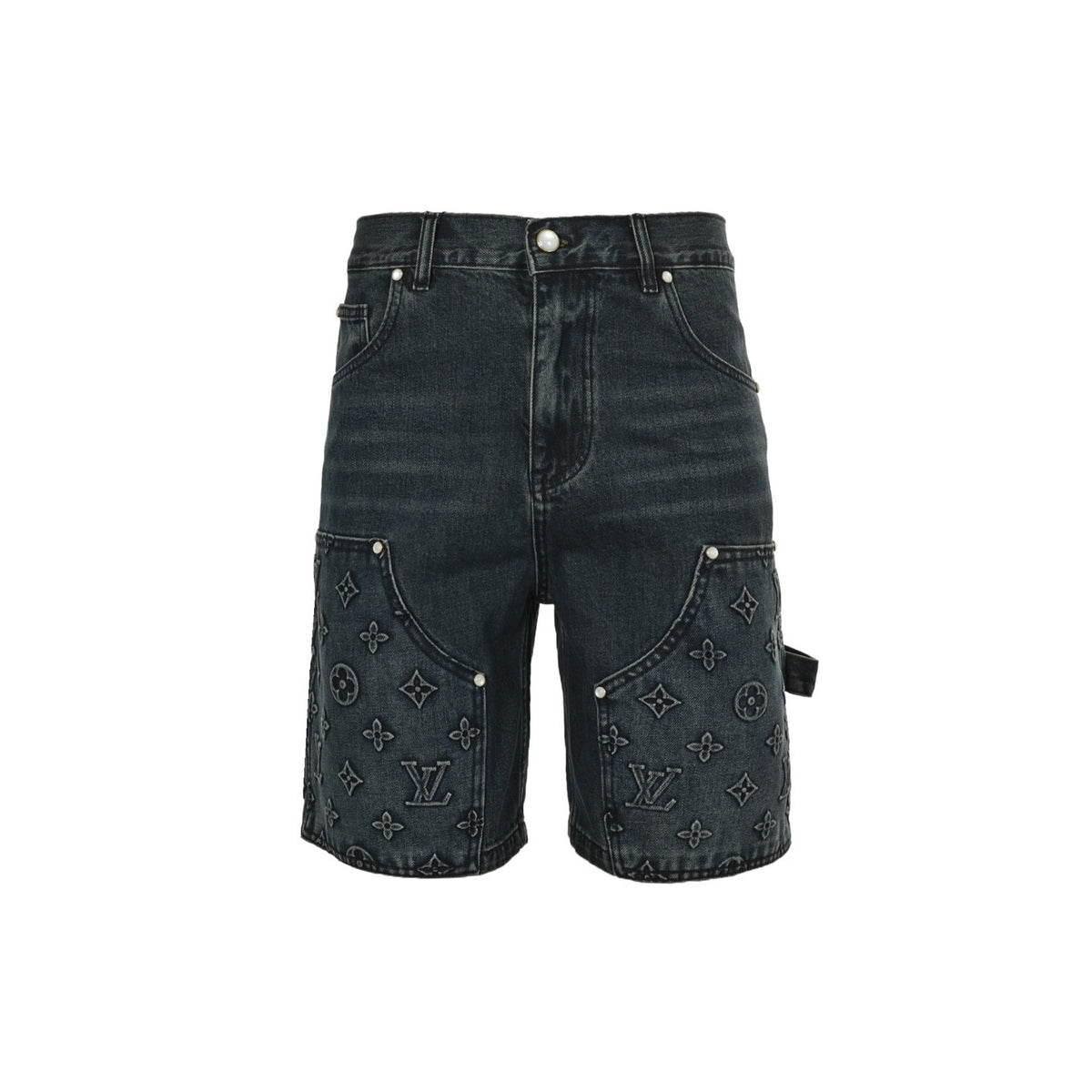 Louis Vuitton 25ss presbyopic embossed denim shorts