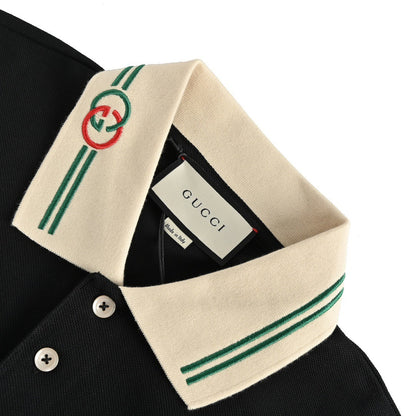 Gucci classic neckline double G embroidered Polo short sleeves
