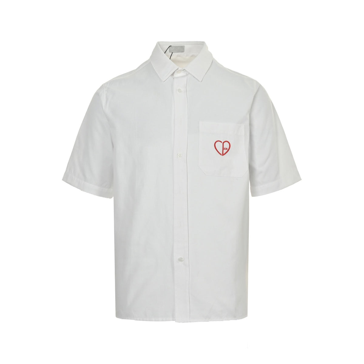 Dior 24ss Valentine's Day limited love embroidered short-sleeved shirt