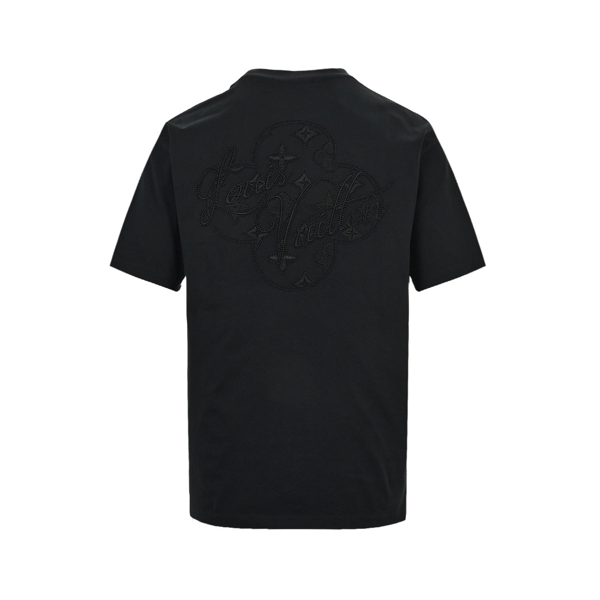 Louis Vuitton 26ss dark pattern embroidered presbyopia logo short sleeves