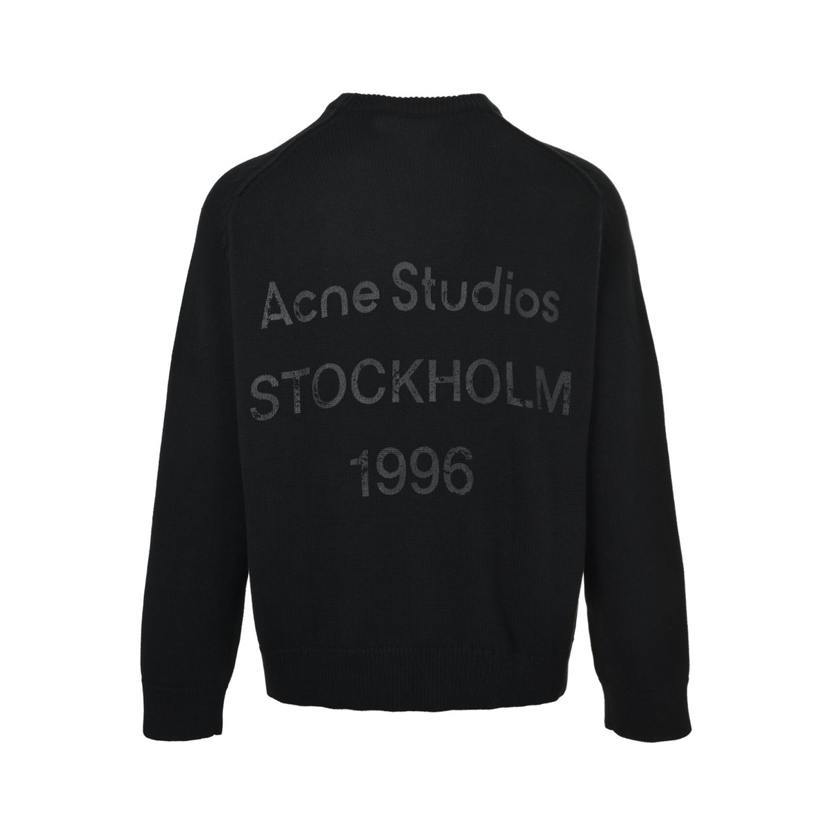 ACNE STUDIOS back letter print crew neck sweater