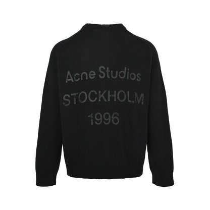 ACNE STUDIOS back letter print crew neck sweater