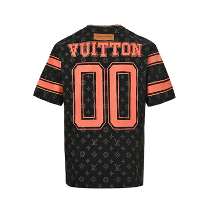 Louis Vuitton 25ss No. 00 orange letter printed short sleeves