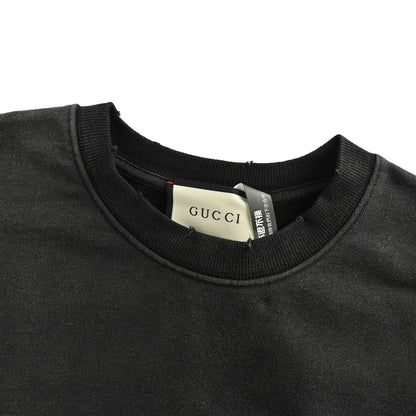 Gucci hand-painted lettering crew neck sweatshirt