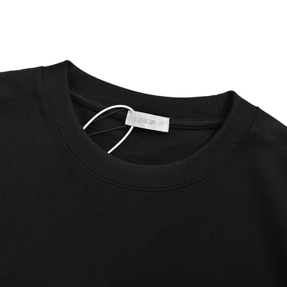 Dior 26ss Aboriginal pony embroidered back letter printed short sleeves