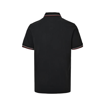 Prada embroidered logo collar striped Polo short sleeves