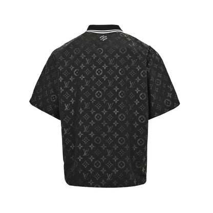 Louis Vuitton 25ss old flower ripple jacquard suit short-sleeved shirt