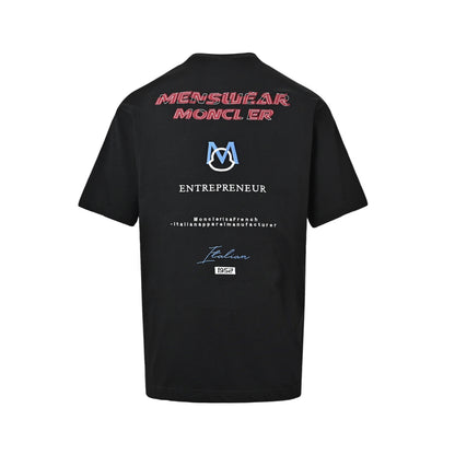 Moncler/muzzled front and back patch embroidery 1952 short sleeves