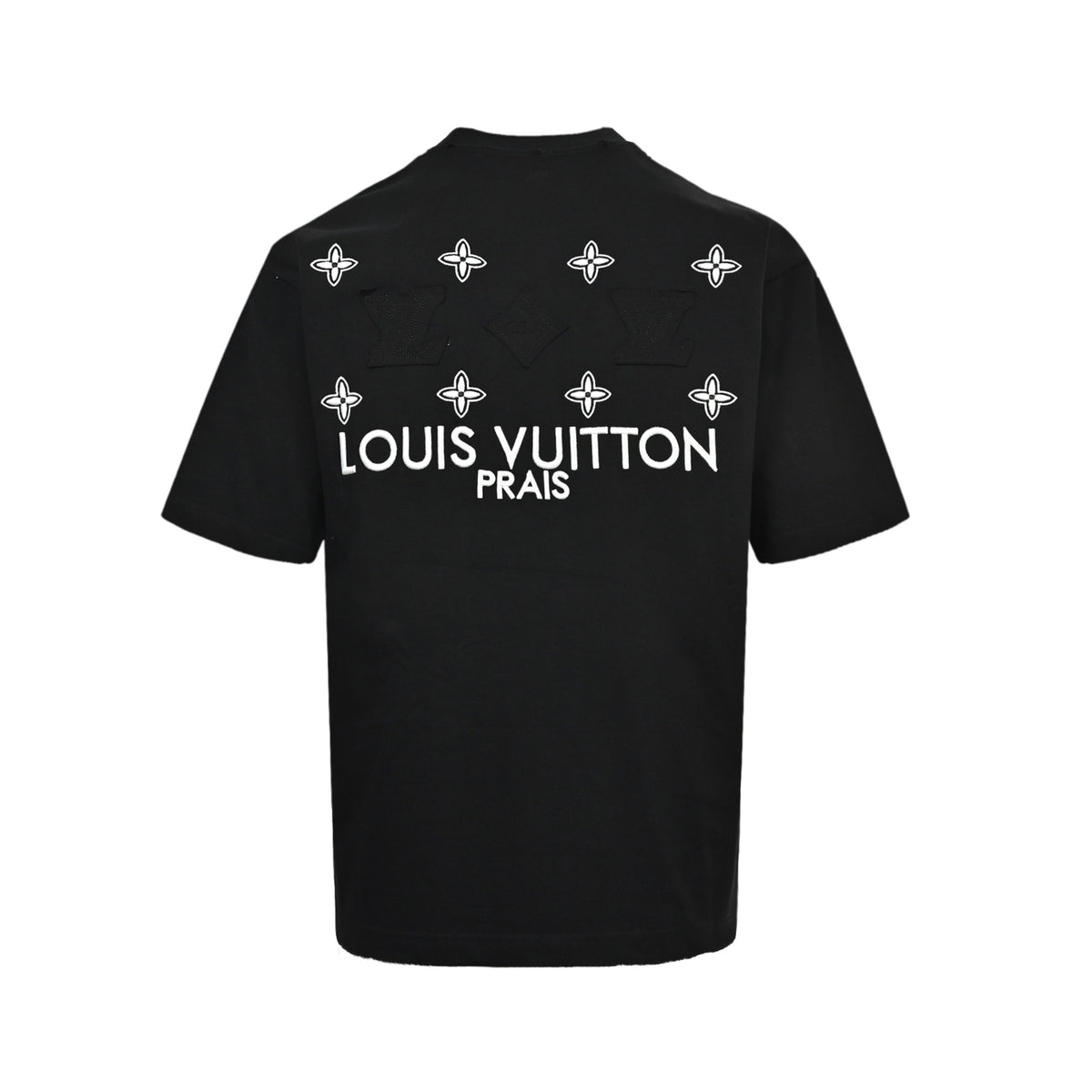 Louis Vuitton old flower patch letter embroidered short sleeves