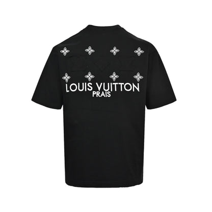 Louis Vuitton old flower patch letter embroidered short sleeves