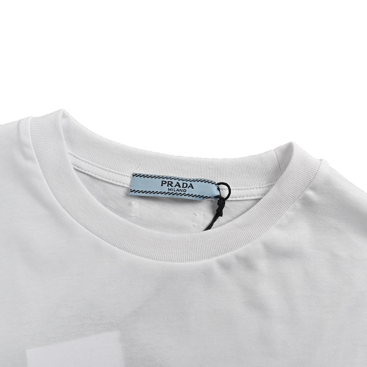 Prada 25ss women's triangle cloth label long-sleeved T-shirt