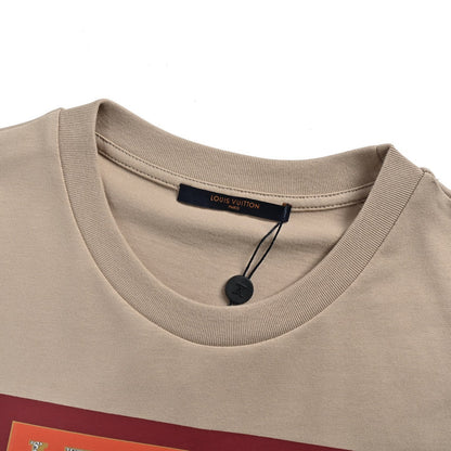 Louis Vuitton 25ss world map hot diamond short sleeves