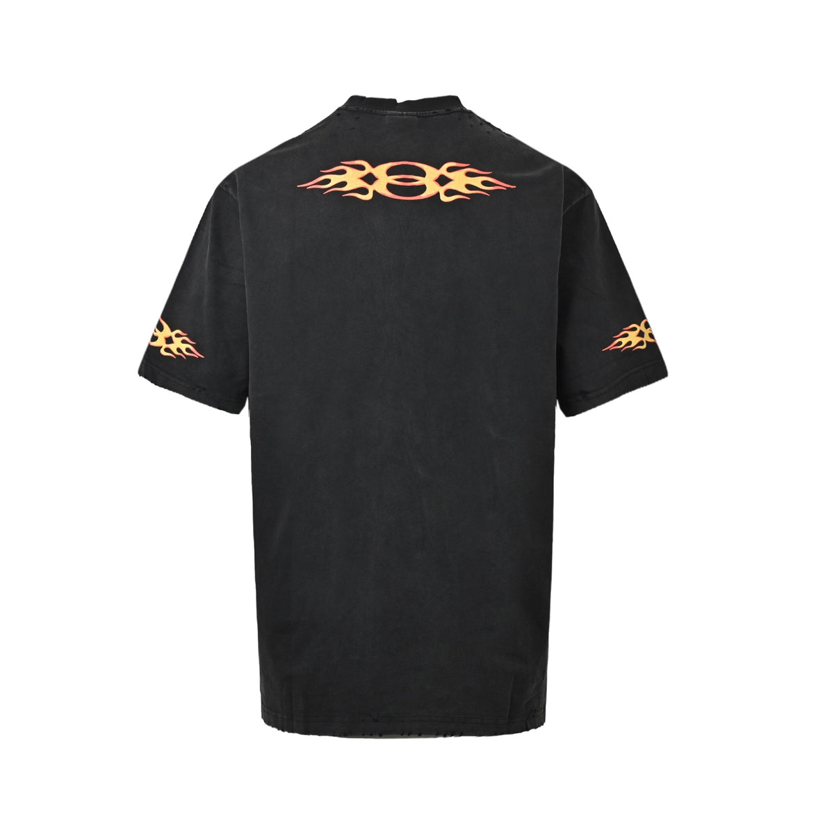 Balenciaga/Balanciaga 24ss flame print distressed short sleeves