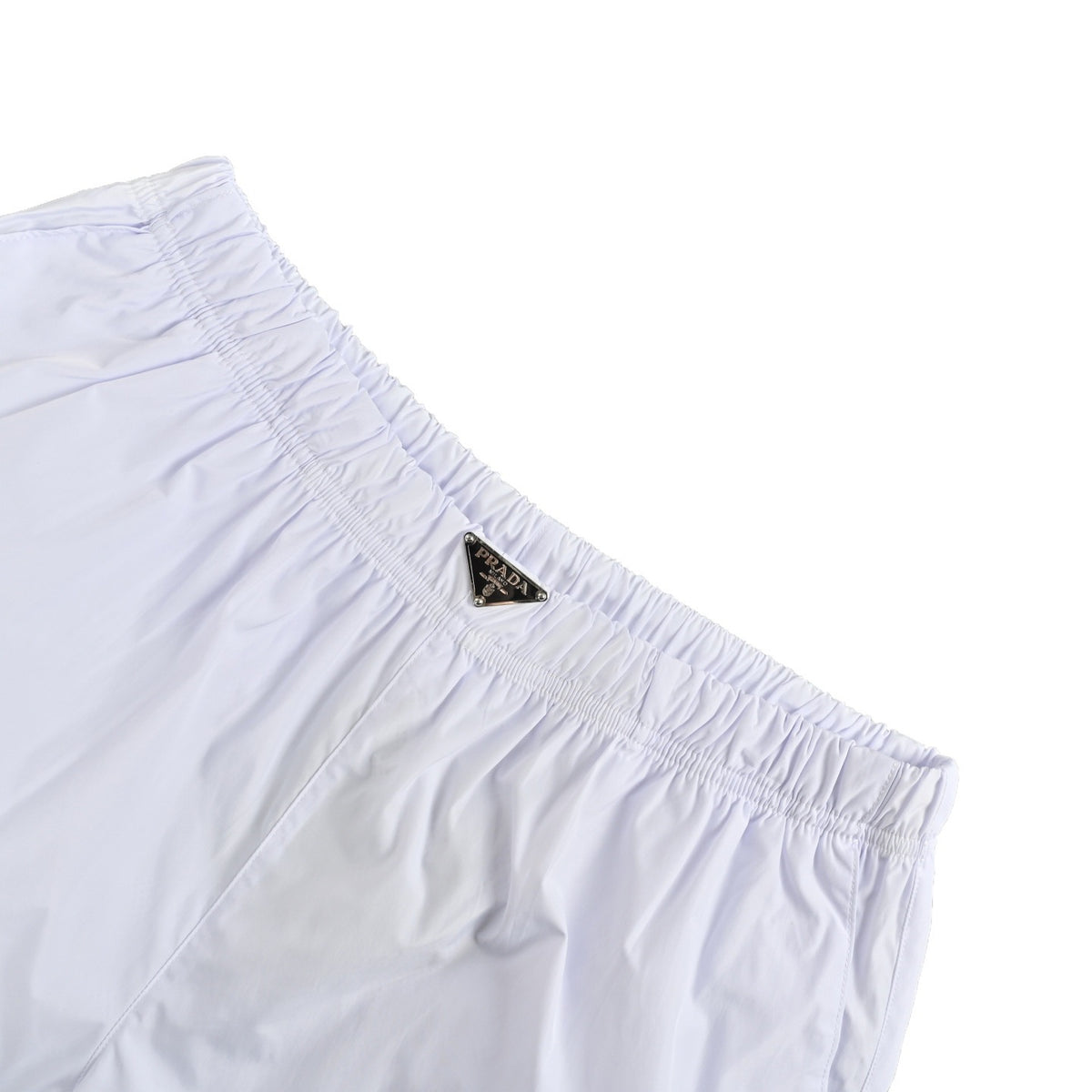 Prada 25ss waist triangle beach shorts