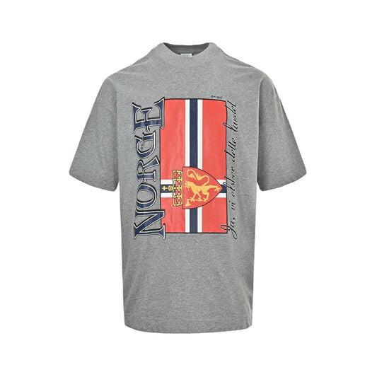 VETEMENTS VTM style flag logo printed short sleeves