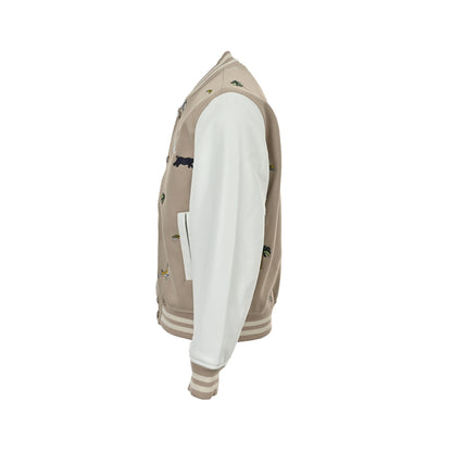 Louis Vuitton 26ss Animal Park embroidered baseball jacket