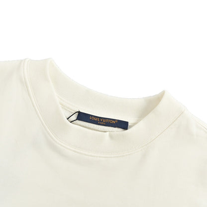 Louis Vuitton 24Fw Western denim heavy embroidered round neck sweatshirt