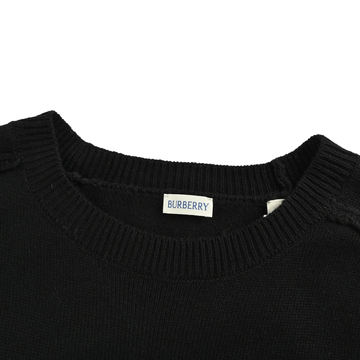 Burberry plaid war horse patch crew neck sweater