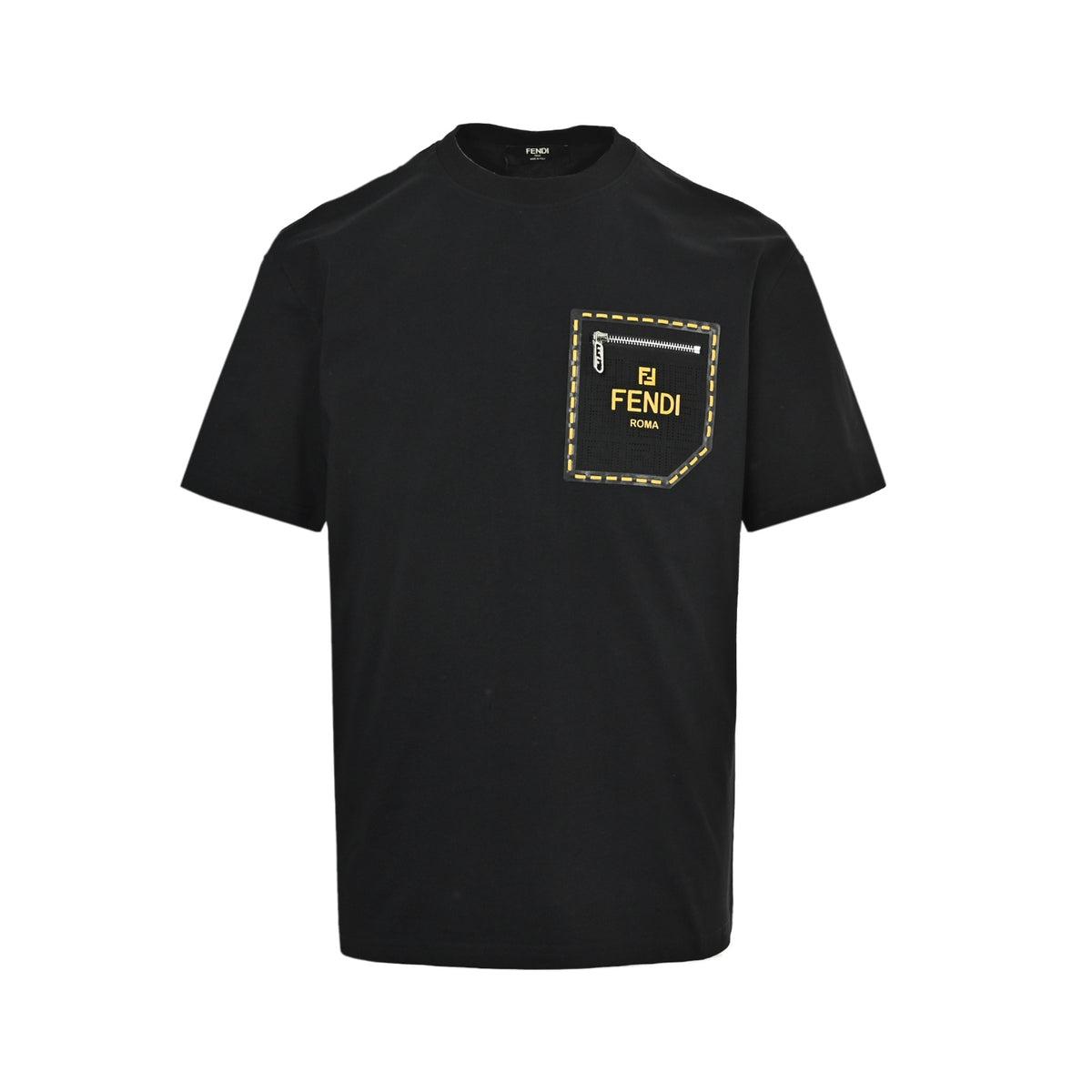 Fendi 26ss laminated zipper pocket short sleeves