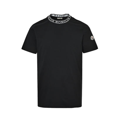 Moncler/covered neck letter jacquard short sleeves
