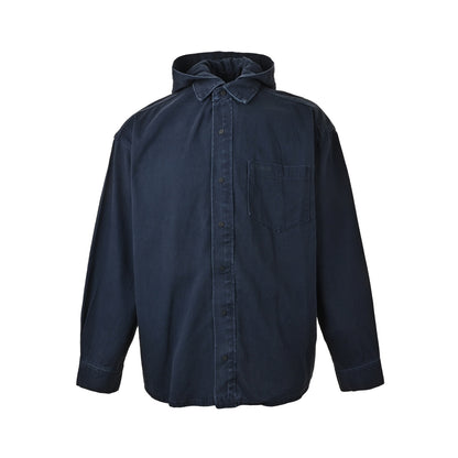 Balenciaga deconstructed hooded denim jacket