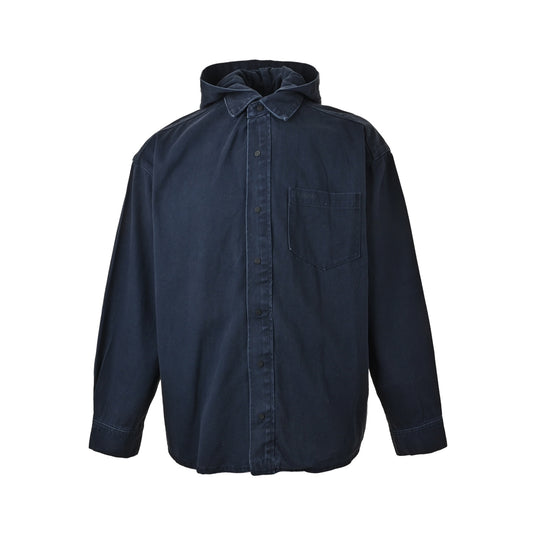 Balenciaga deconstructed hooded denim jacket