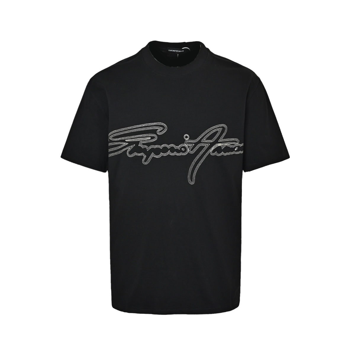 Emporio Armani Armani signature embroidered short sleeves