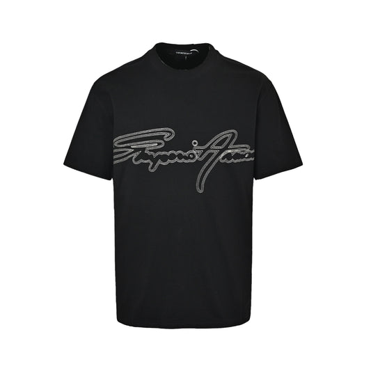 Emporio Armani Armani signature embroidered short sleeves