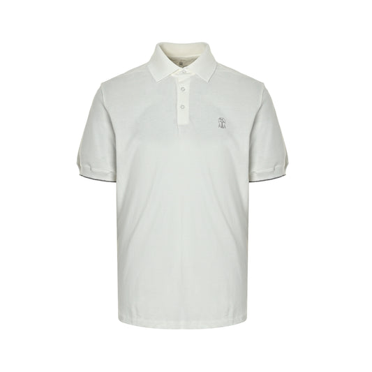 BRUNELLO CUCINELLI BC small label solid color polo Polo short sleeves