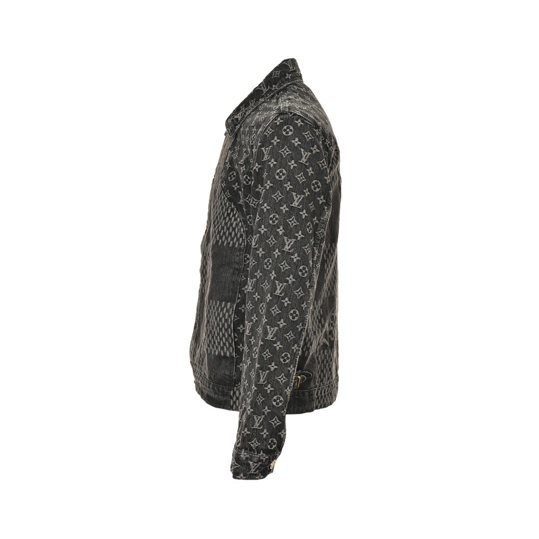 Louis Vuitton classic checkerboard washed denim jacket