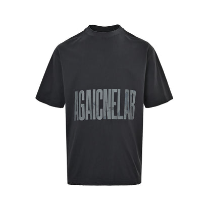 Balenciaga/Balanciaga horizontal letter printed short sleeves
