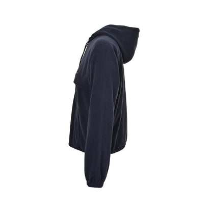 Prada polar fleece drawstring hooded jacket (navy blue)