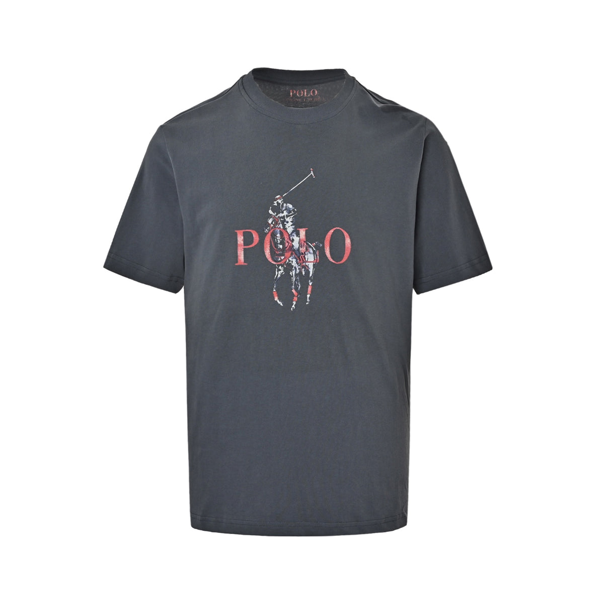 Ralph Lauren war horse print round neck short sleeves on the chest