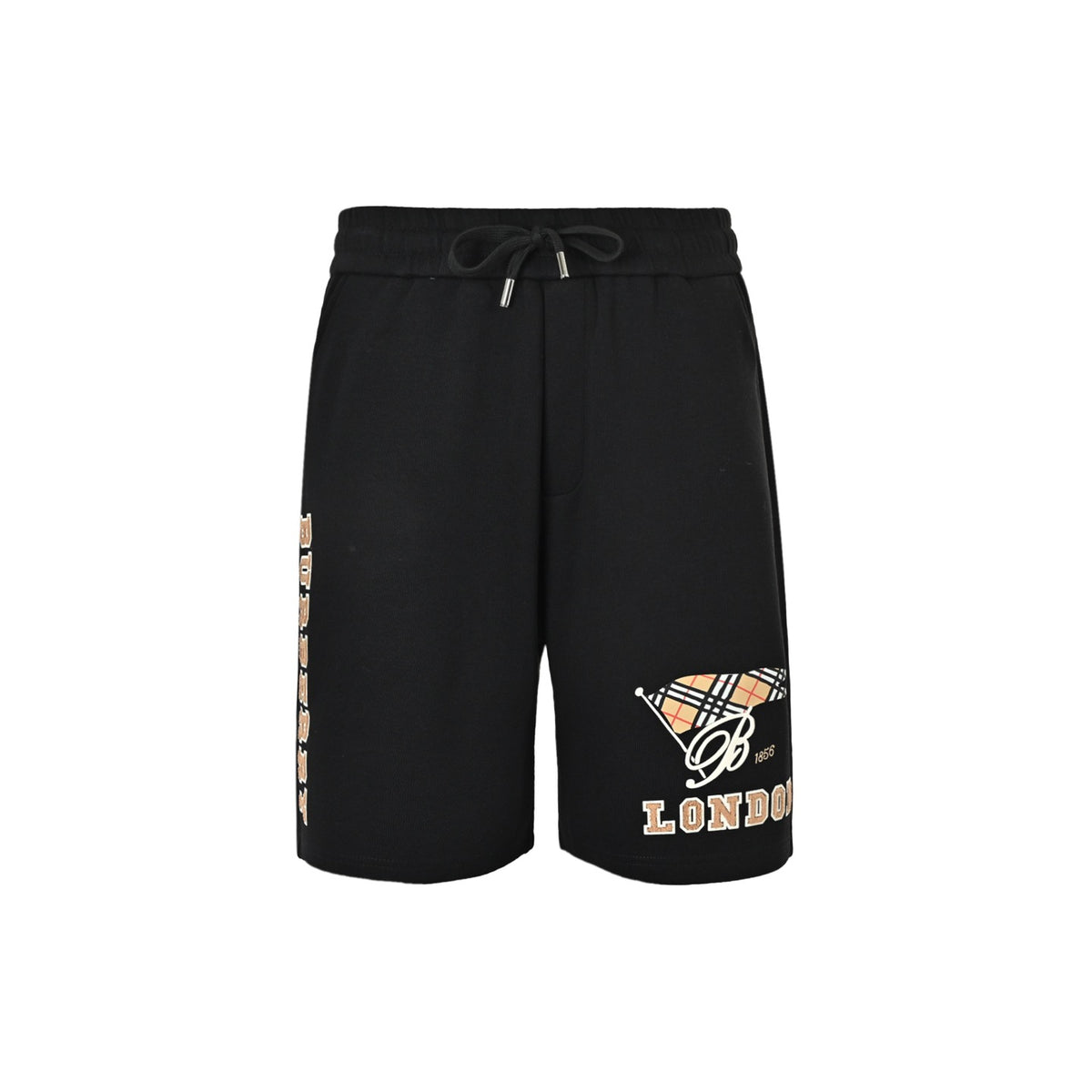 Burberry plaid flag towel patch letter shorts