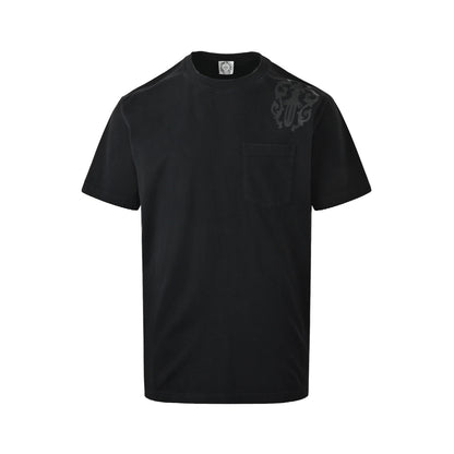 CHROME HEARTS/Chrome Heart Shadow Cross Pattern Print Short Sleeves