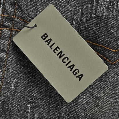 Balenciaga/Balanciaga three-dimensional embroidered baggy washed jeans
