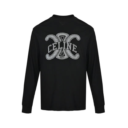 Celine long-sleeved T-shirt with large Arc de Triomphe print on the chest