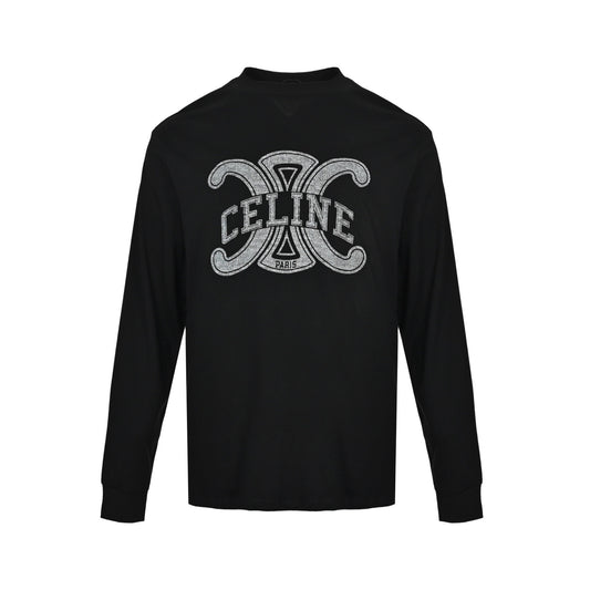 Celine long-sleeved T-shirt with large Arc de Triomphe print on the chest