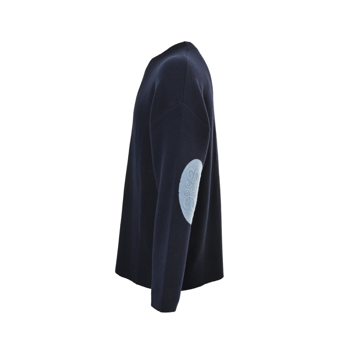 Loewe/Luoyiwei elbow embossed embroidered crew neck sweater