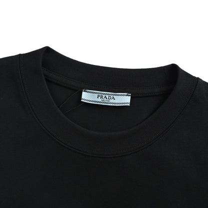 Prada 26ss hollow letter embroidered short sleeves
