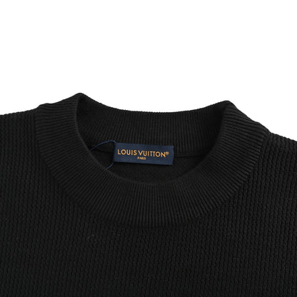 Louis Vuitton chest old pattern leather crew neck sweater